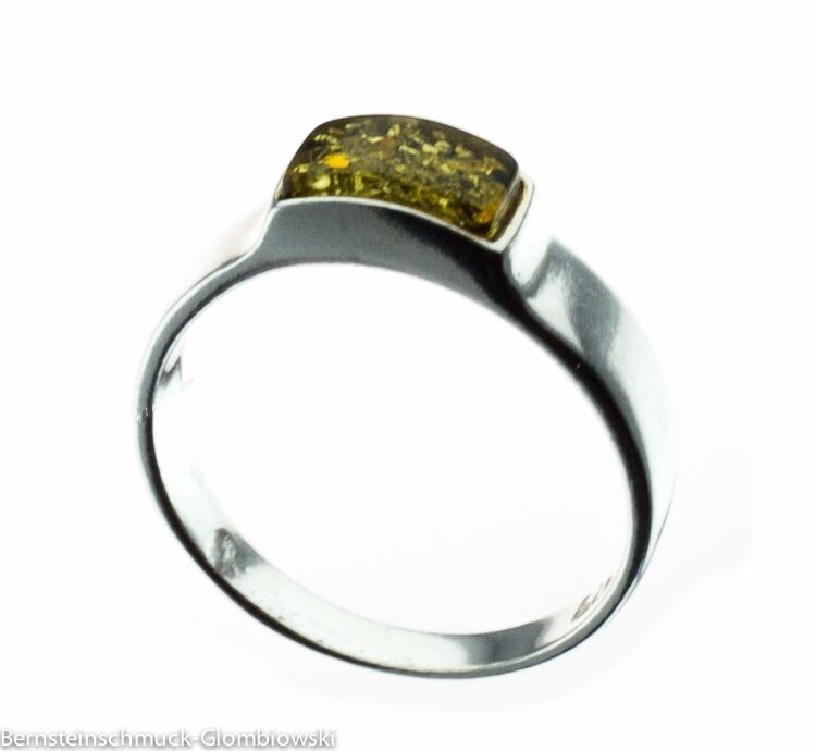 Bernstein Ring mit Silber 925