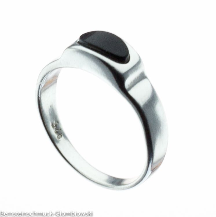 Bernstein Ring mit Silber 925
