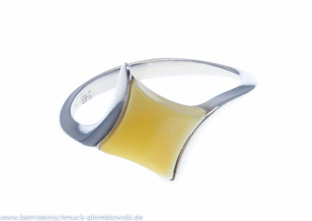 Bernstein Ring mit Silber 925