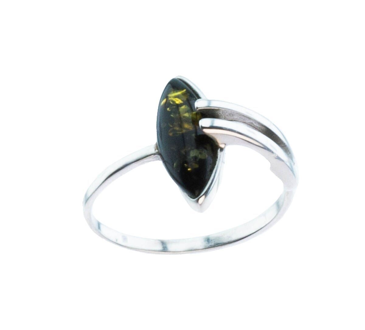 Bernstein Ring mit Silber 925