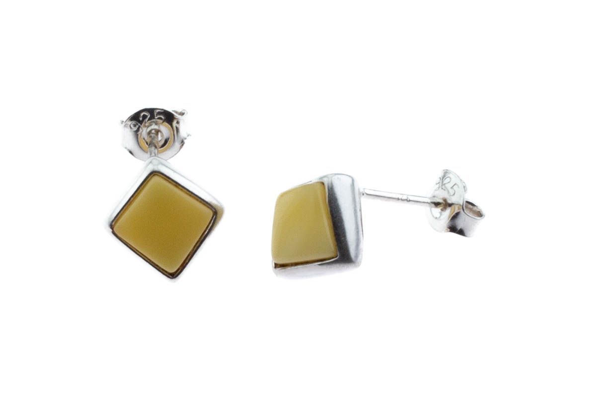 Bernstein Ohrringe Ohrstecker mit Silber 925
