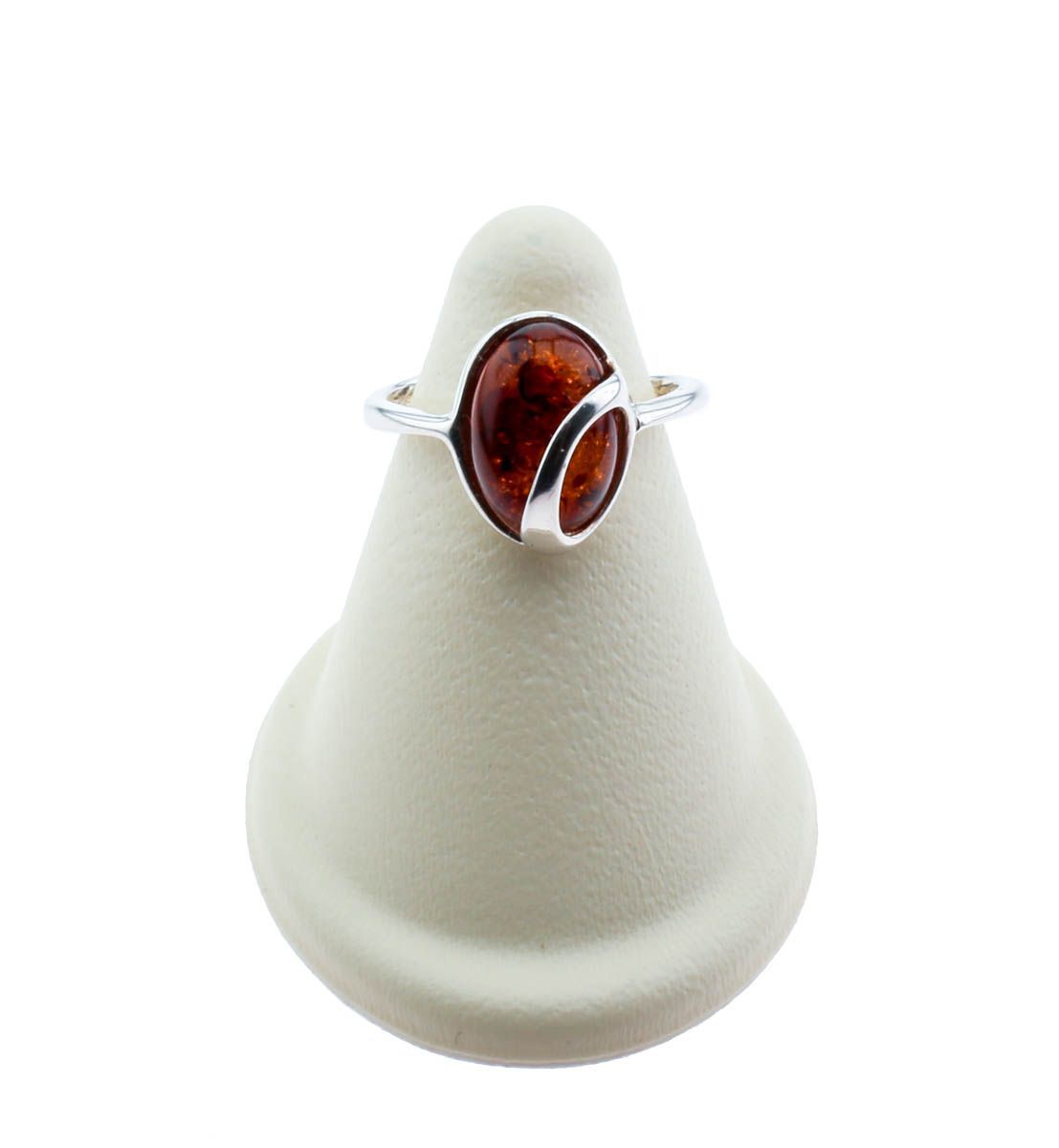 Bernstein Ring mit Silber 925