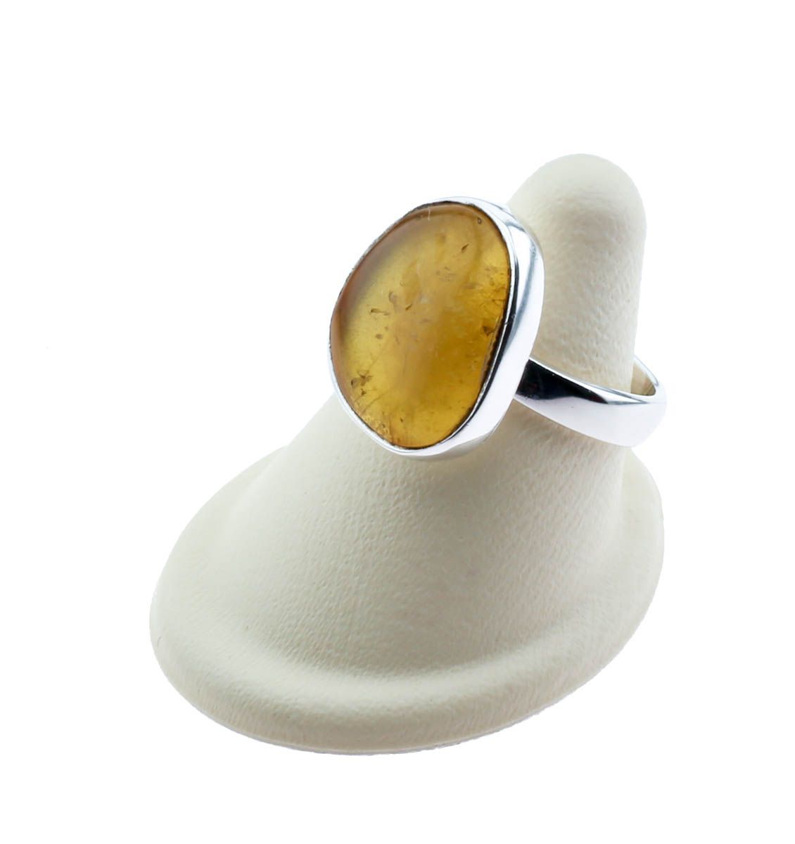 Bernstein Ring mit Silber 925