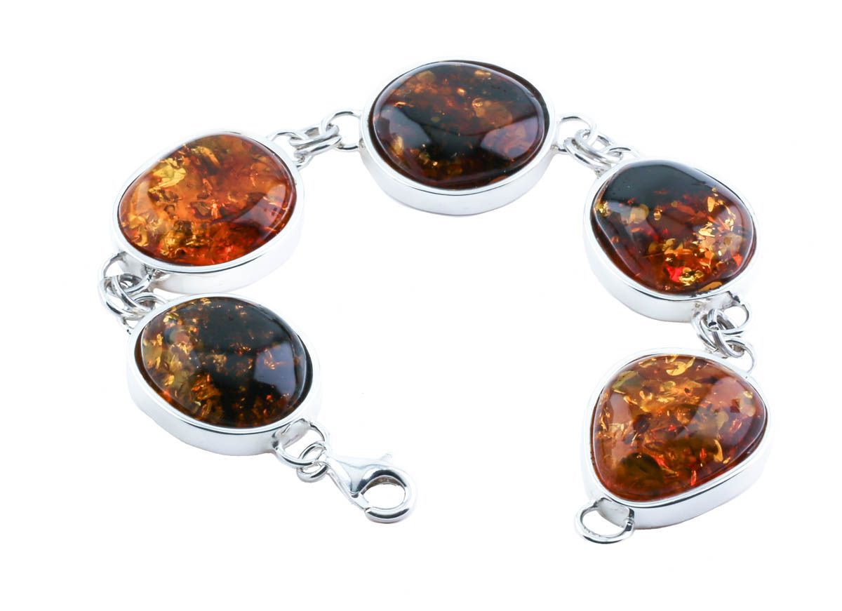 Bernstein Armband mit Silber 925