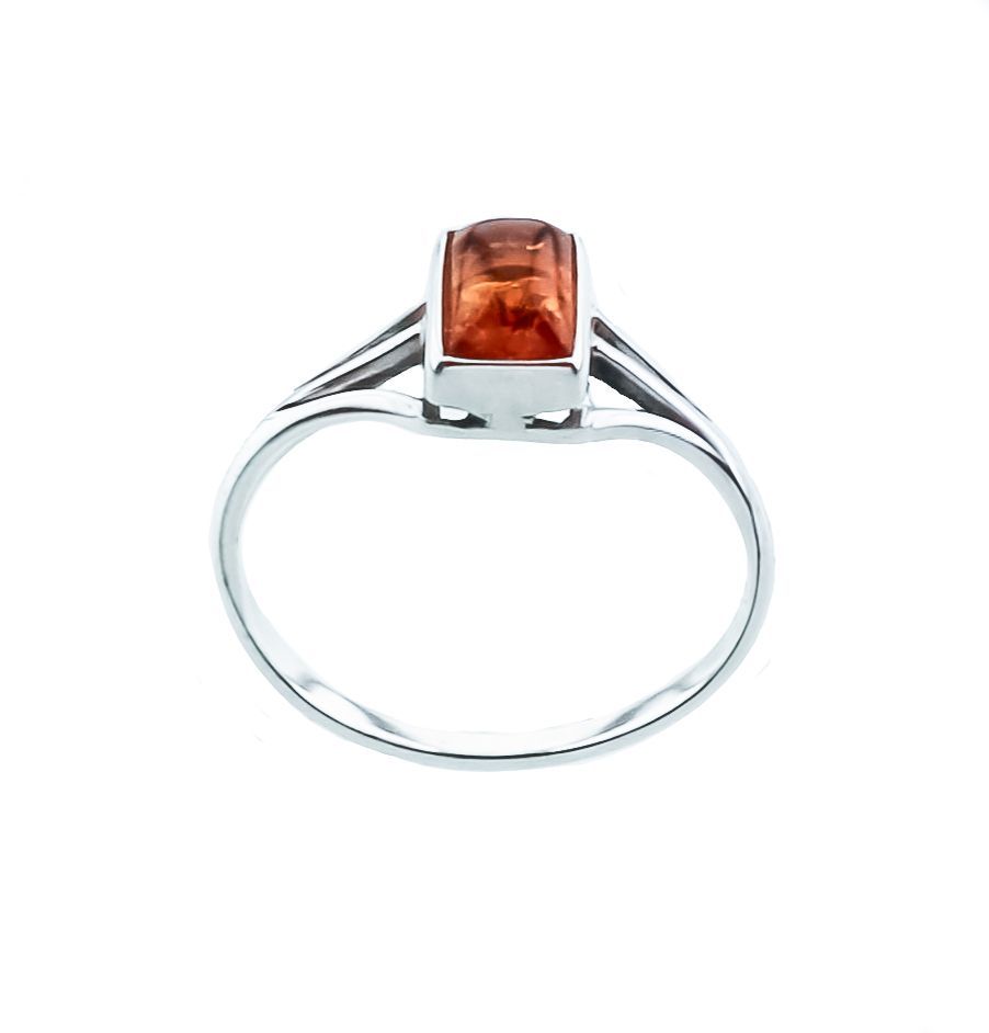 Bernstein Ring mit Silber 925