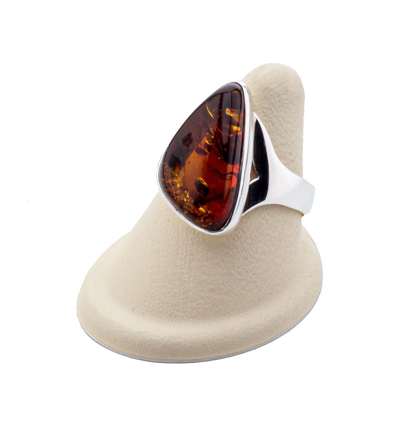 Bernstein Ring mit Silber 925