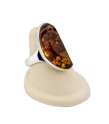 Bernstein Ring mit Silber 925 Bernstein Ring mit Silber 925