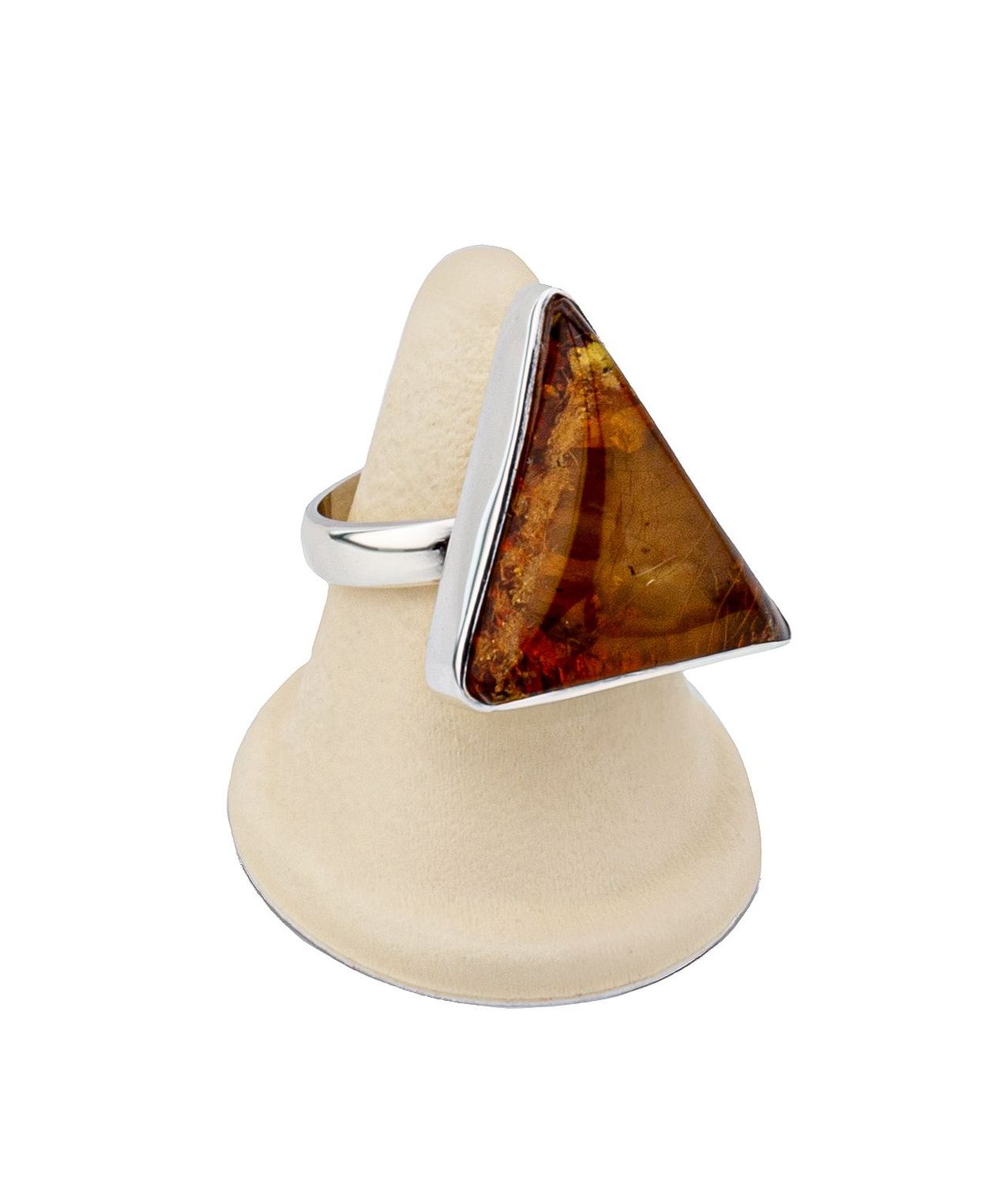 Bernstein Ring mit Silber 925