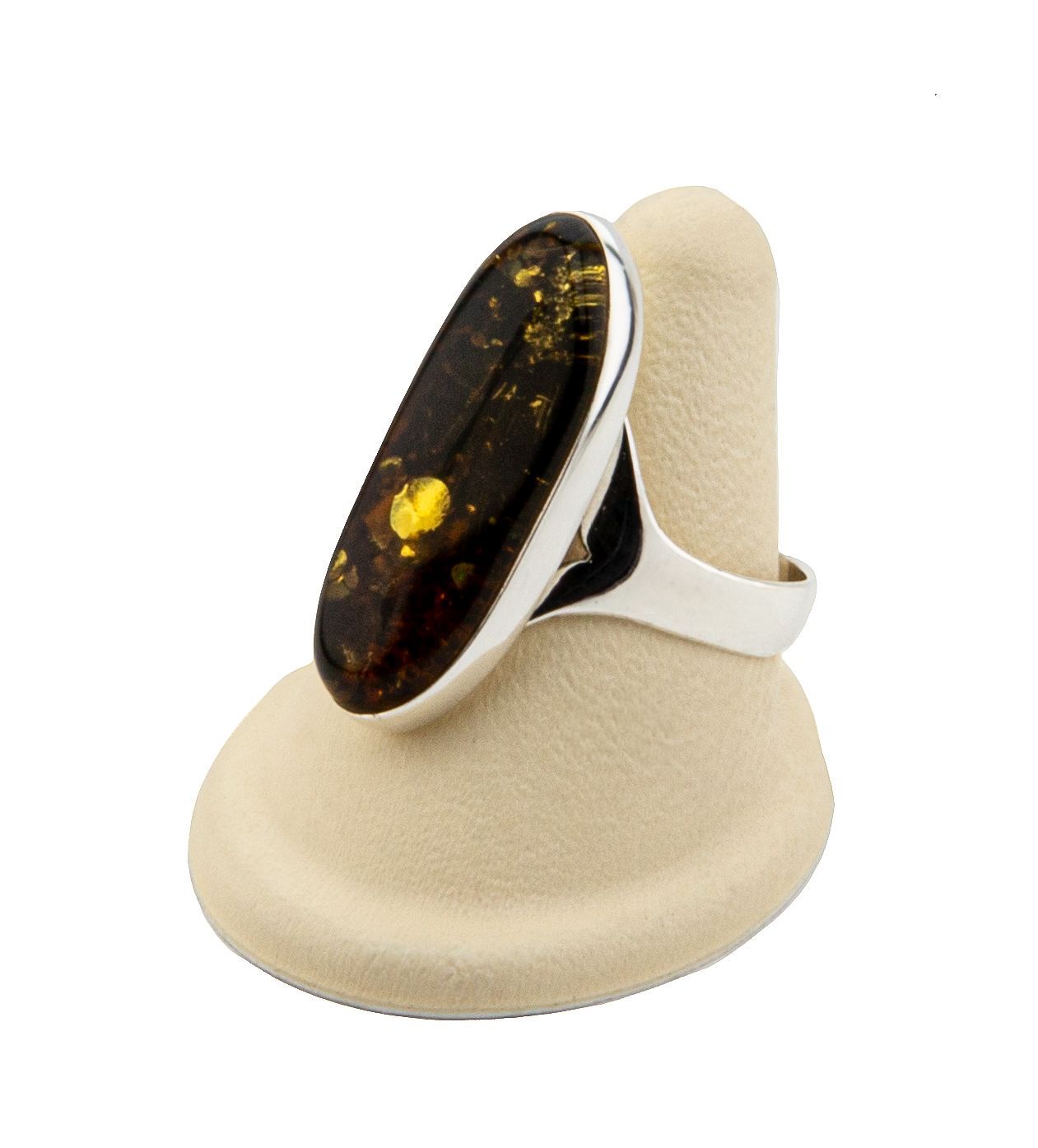 Bernstein Ring mit Silber 925