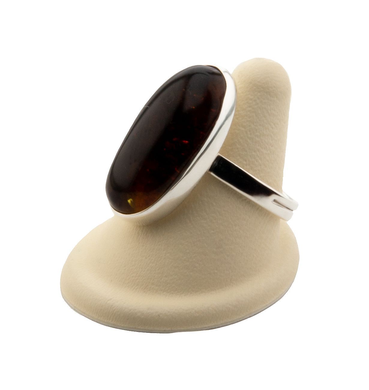 Bernstein Ring mit Silber 925