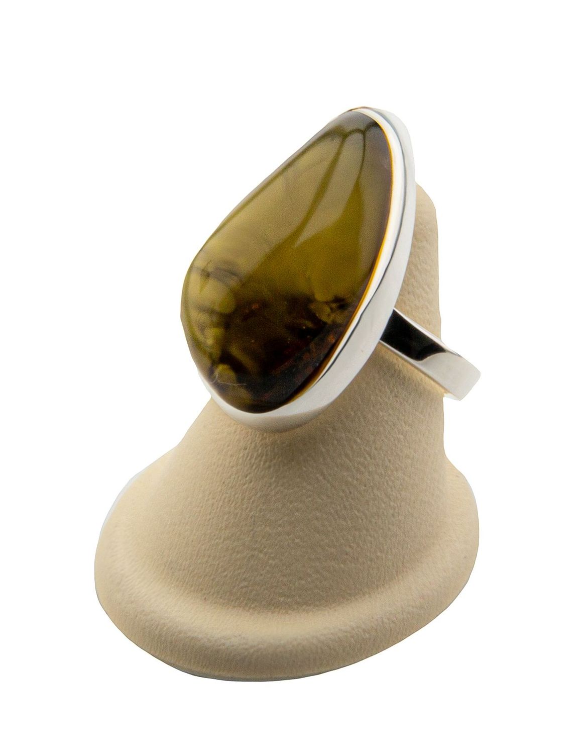 Bernstein Ring mit Silber 925