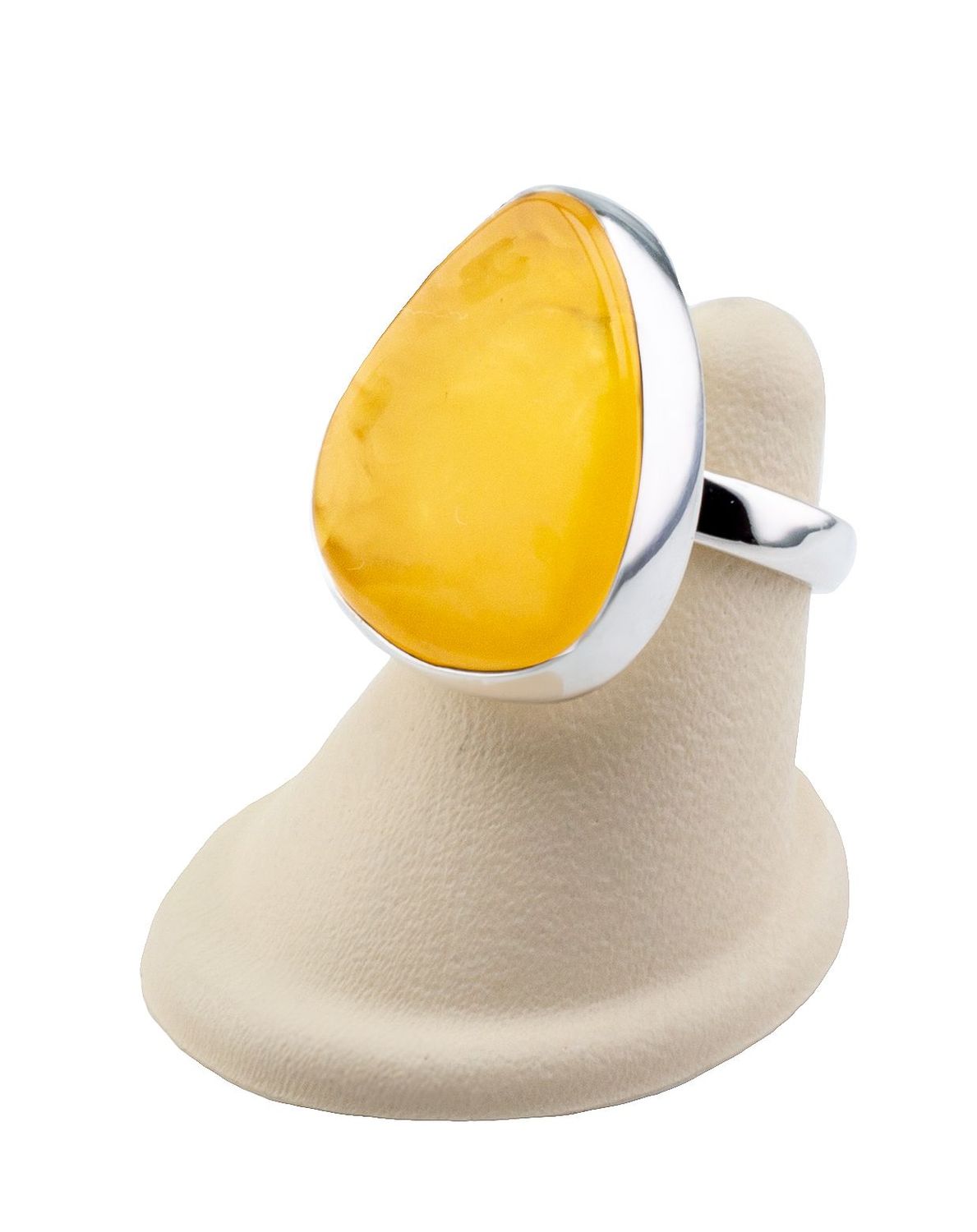 Bernstein Ring mit Silber 925