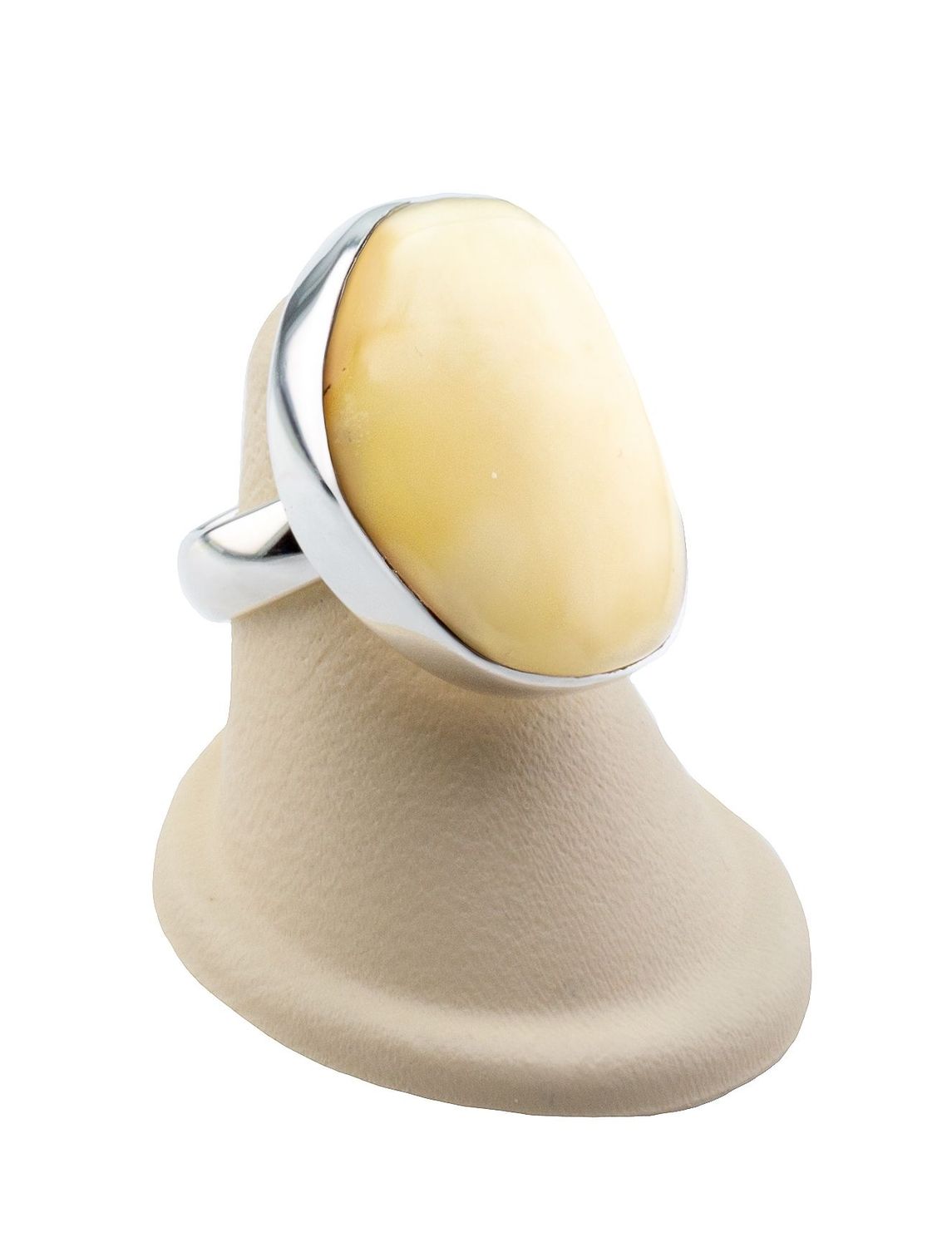 Bernstein Ring mit Silber 925