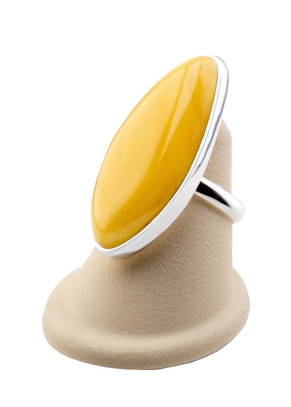 Bernstein Ring mit Silber 925