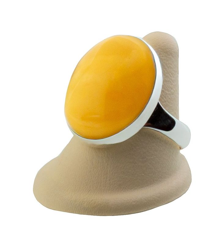 Bernstein Ring mit Silber 925