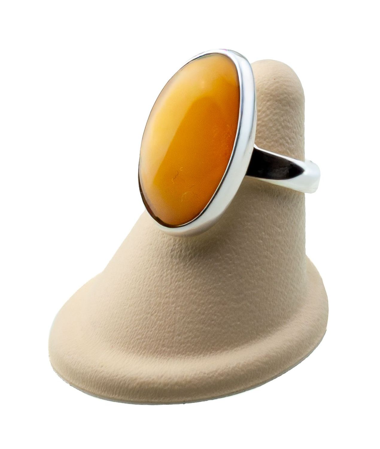 Bernstein Ring mit Silber 925