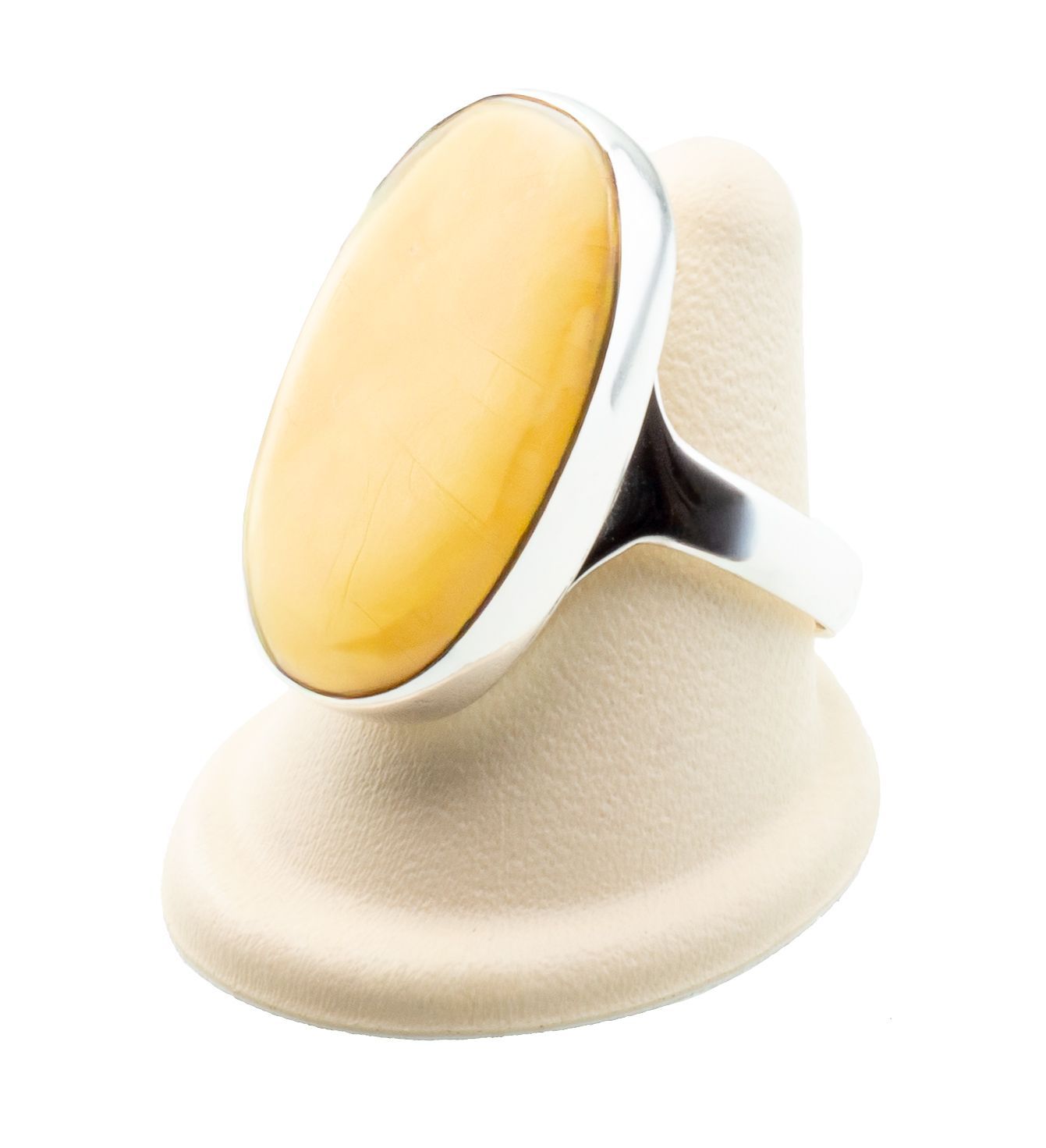 Bernstein Ring mit Silber 925