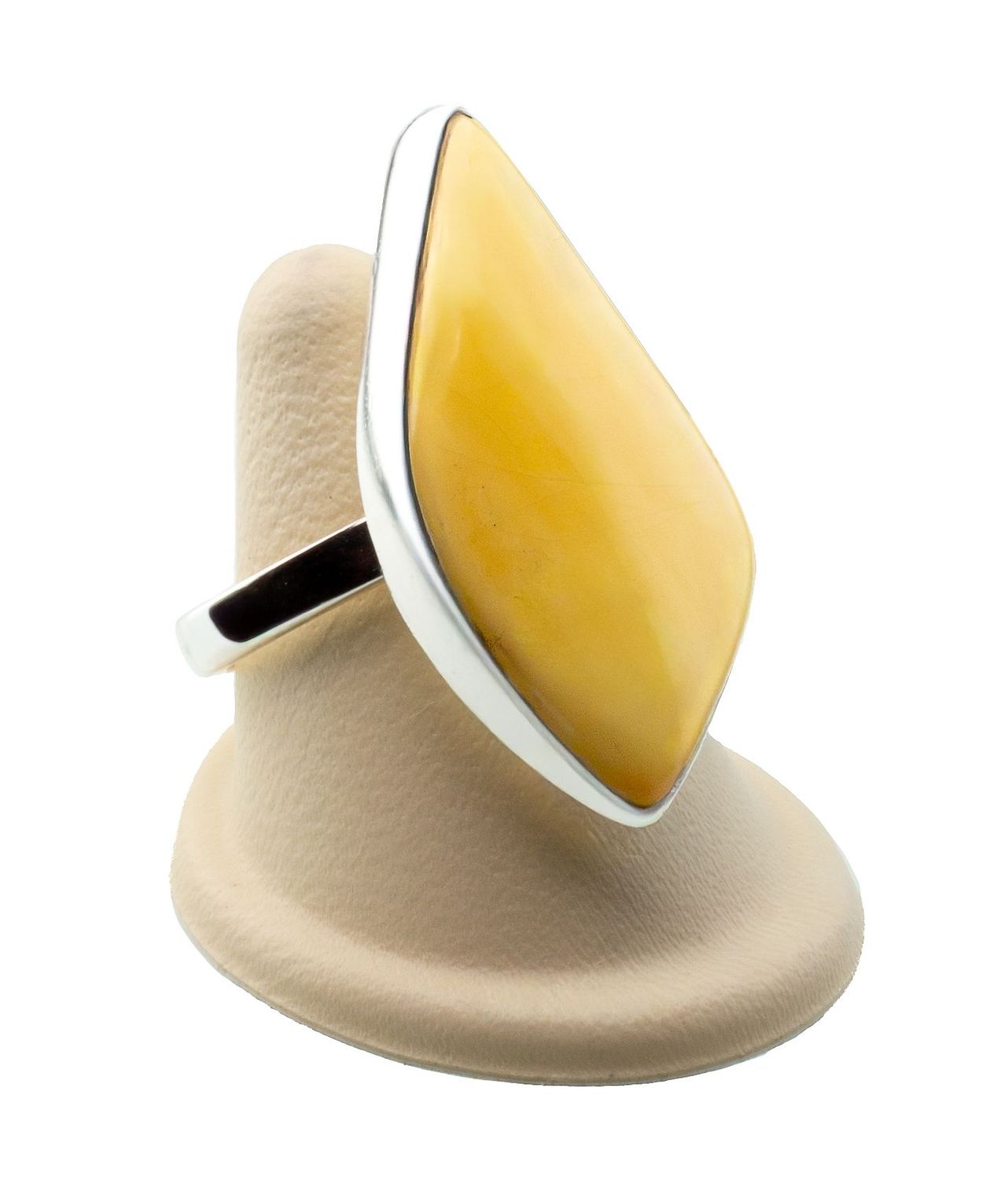 Bernstein Ring mit Silber 925