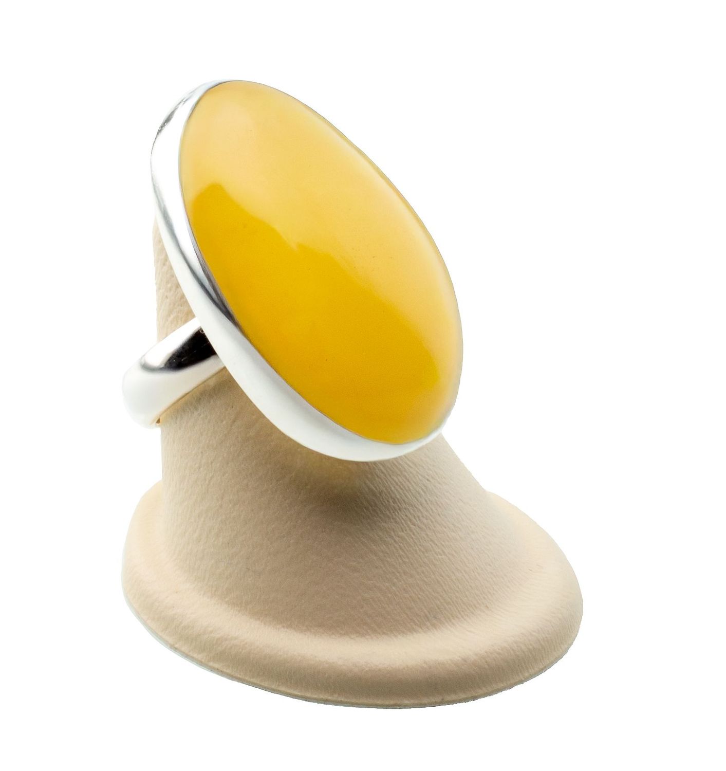 Bernstein Ring mit Silber 925