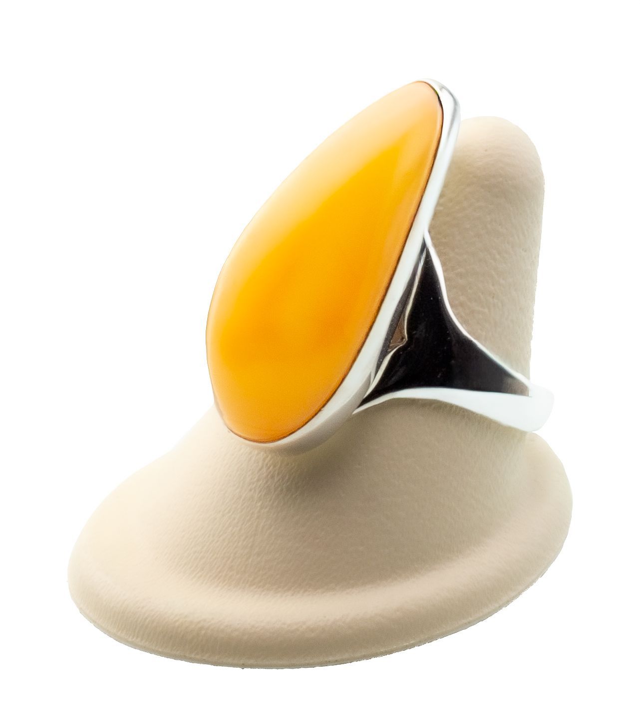 Bernstein Ring mit Silber 925