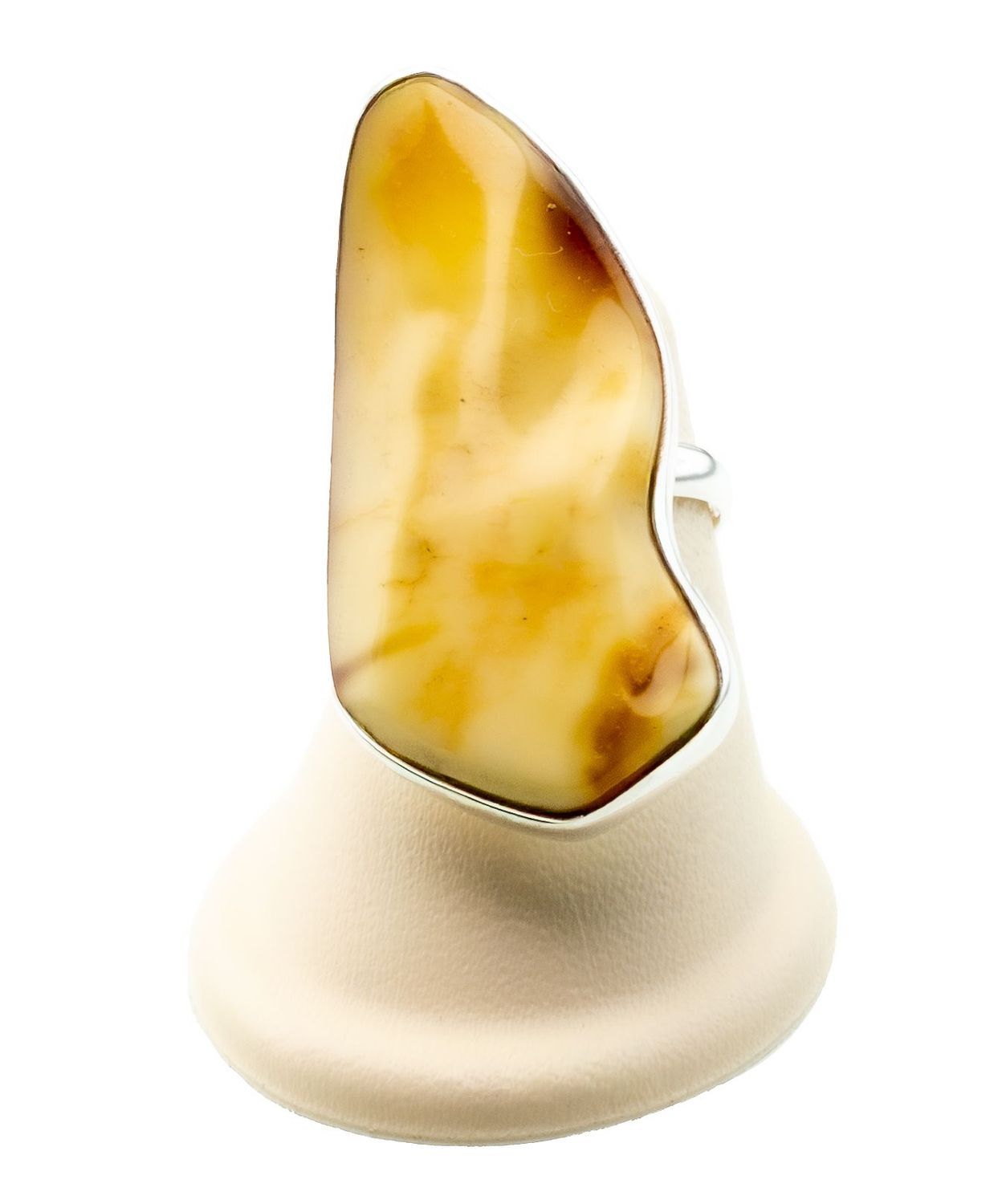 Bernstein Ring mit Silber 925