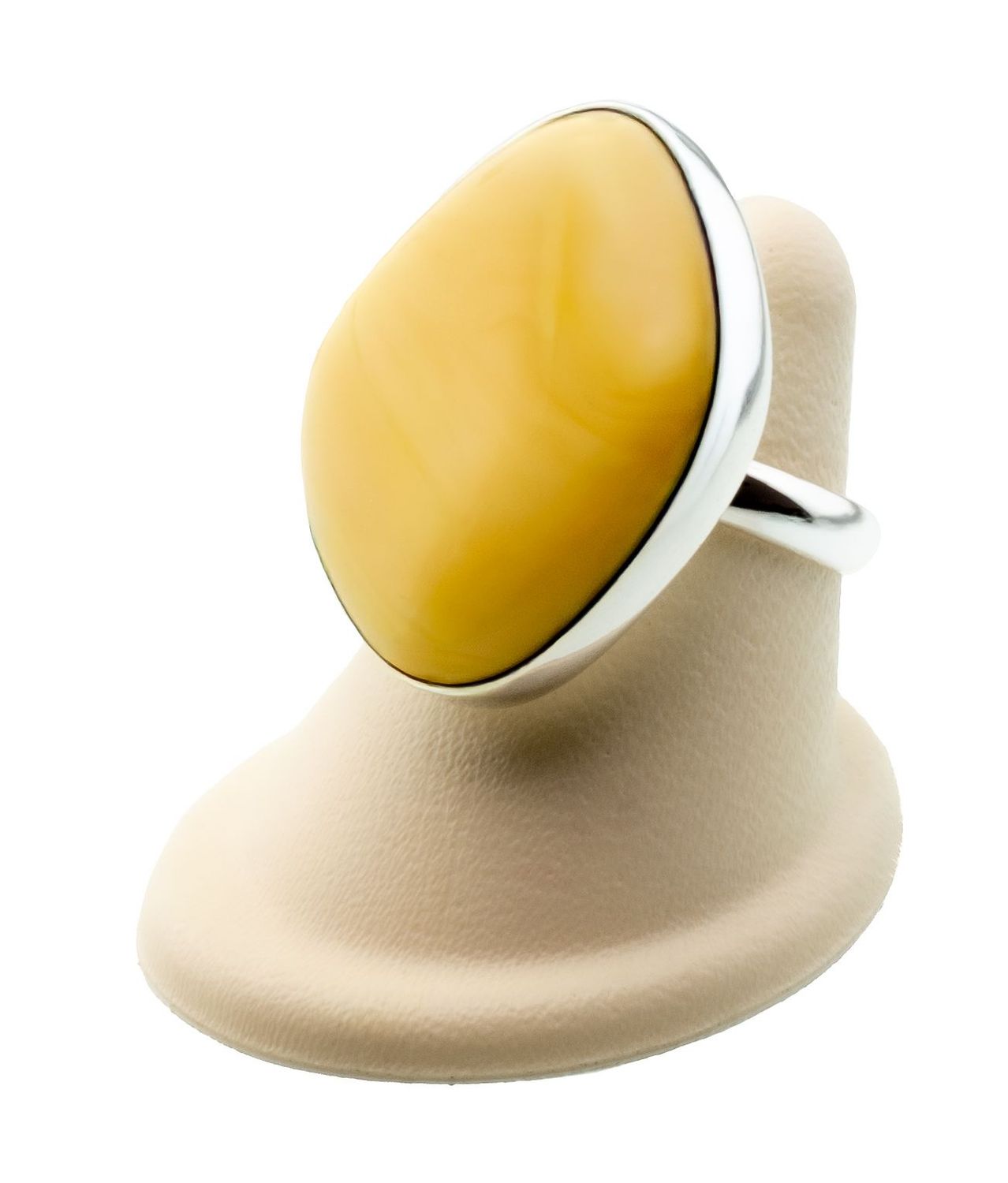 Bernstein Ring mit Silber 925