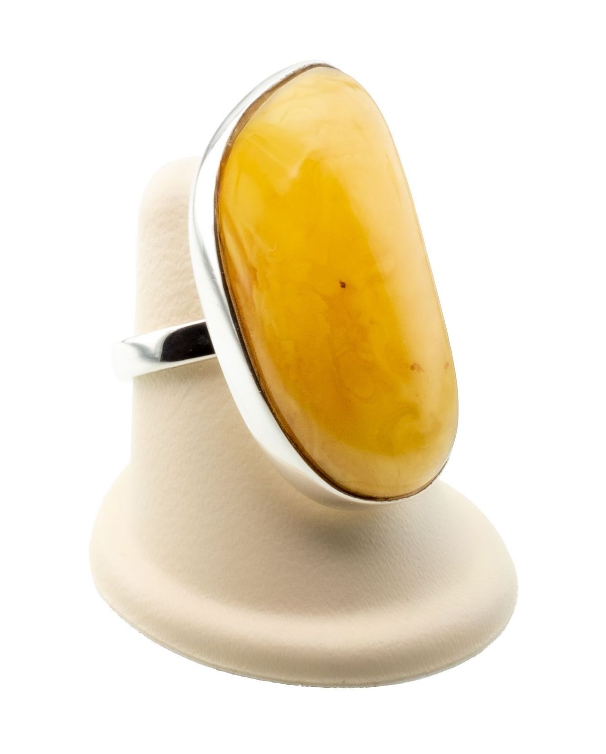 Bernstein Ring mit Silber 925