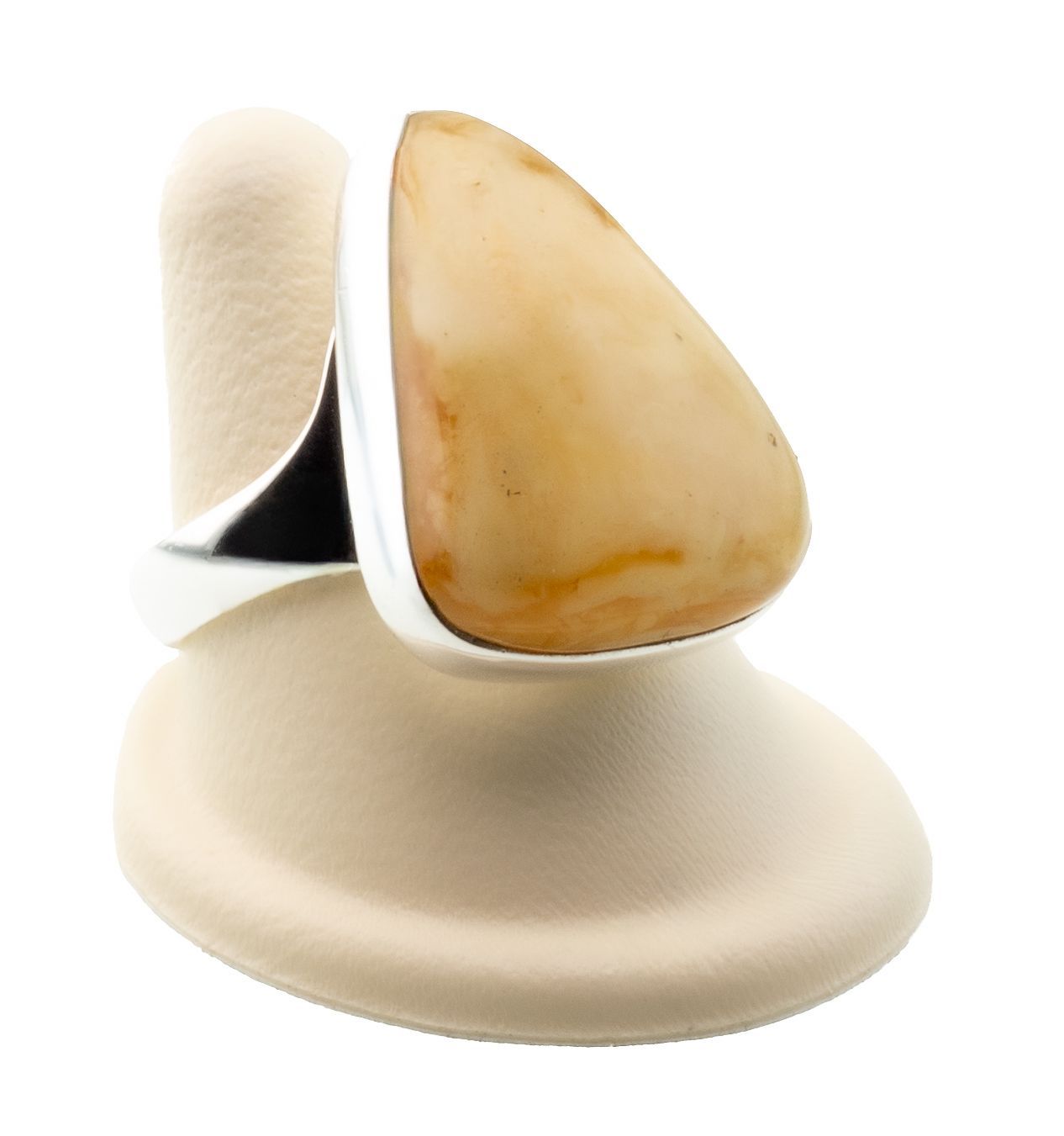 Bernstein Ring mit Silber 925