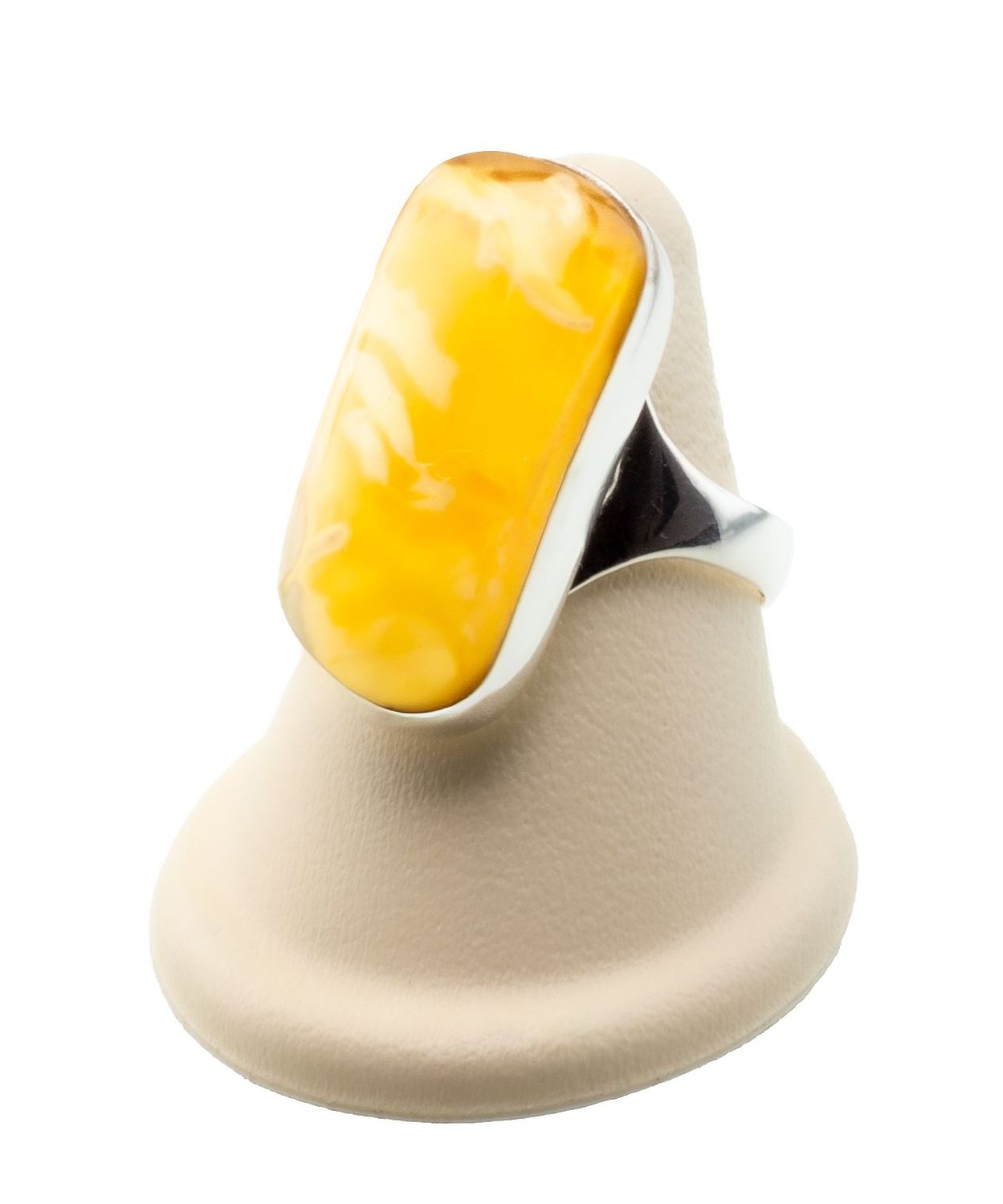 Bernstein Ring mit Silber 925