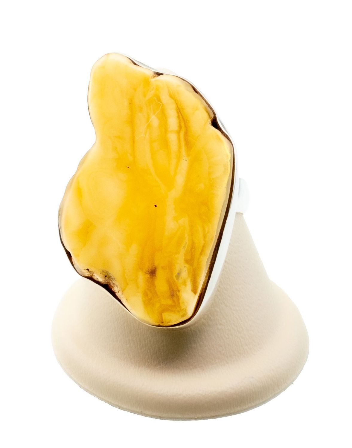 Bernstein Ring mit Silber 925