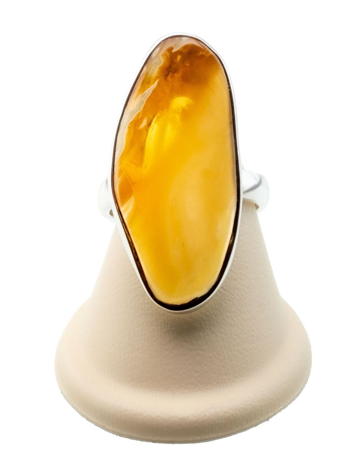 Bernstein Ring mit Silber 925