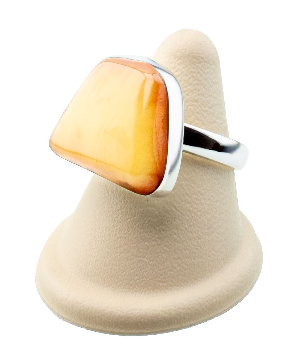 Bernstein Ring mit Silber 925