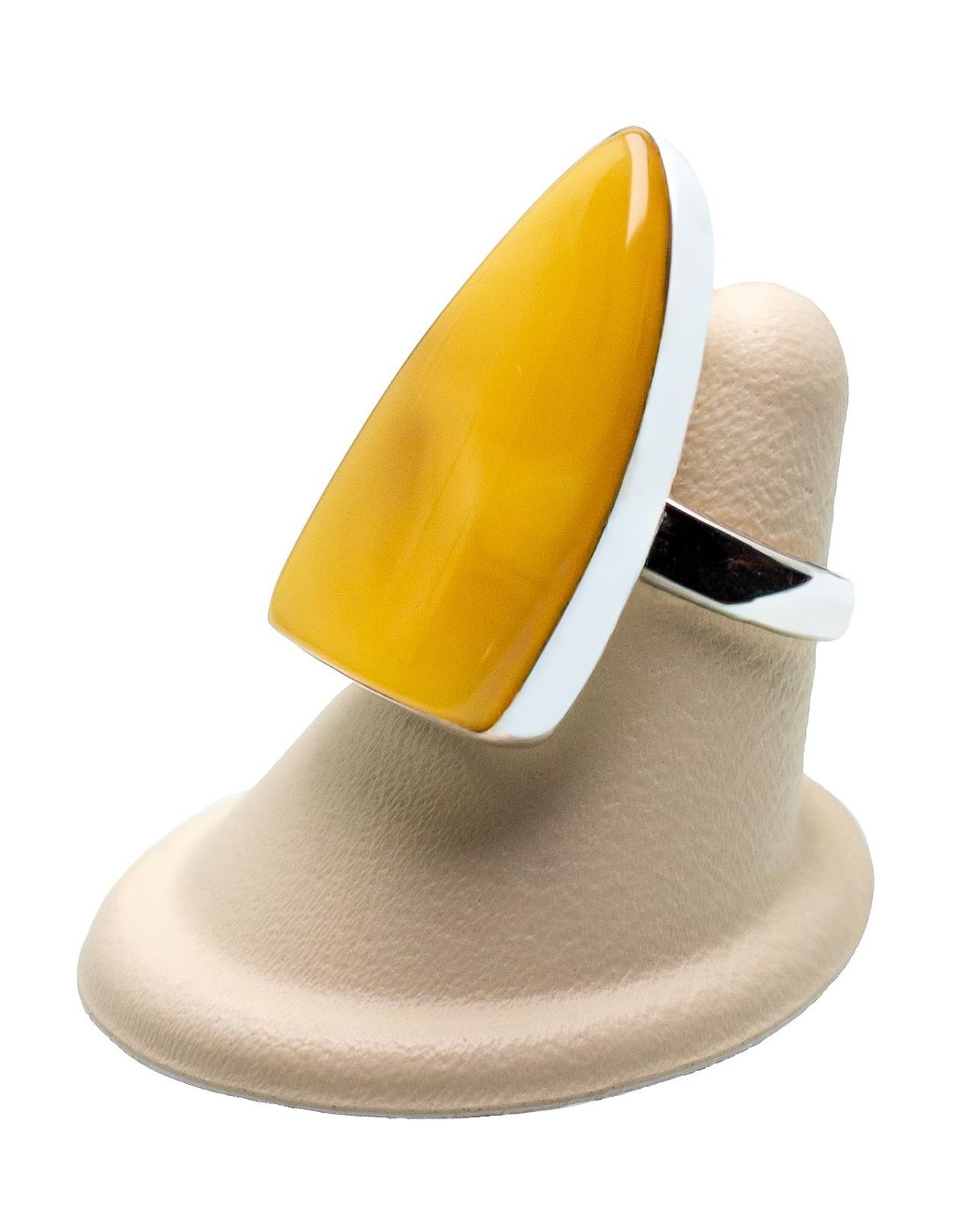 Bernstein Ring mit Silber 925