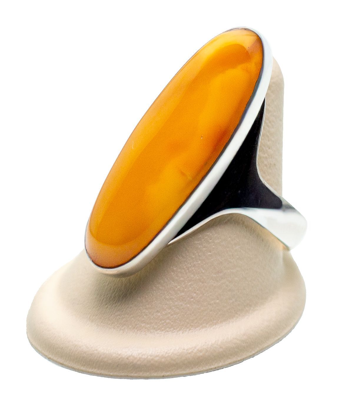 Bernstein Ring mit Silber 925