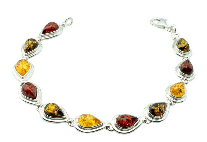 Bernstein Armband mit Silber 925