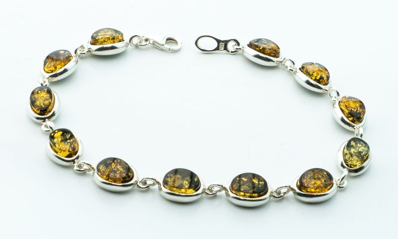 Bernstein Armband mit Silber 925