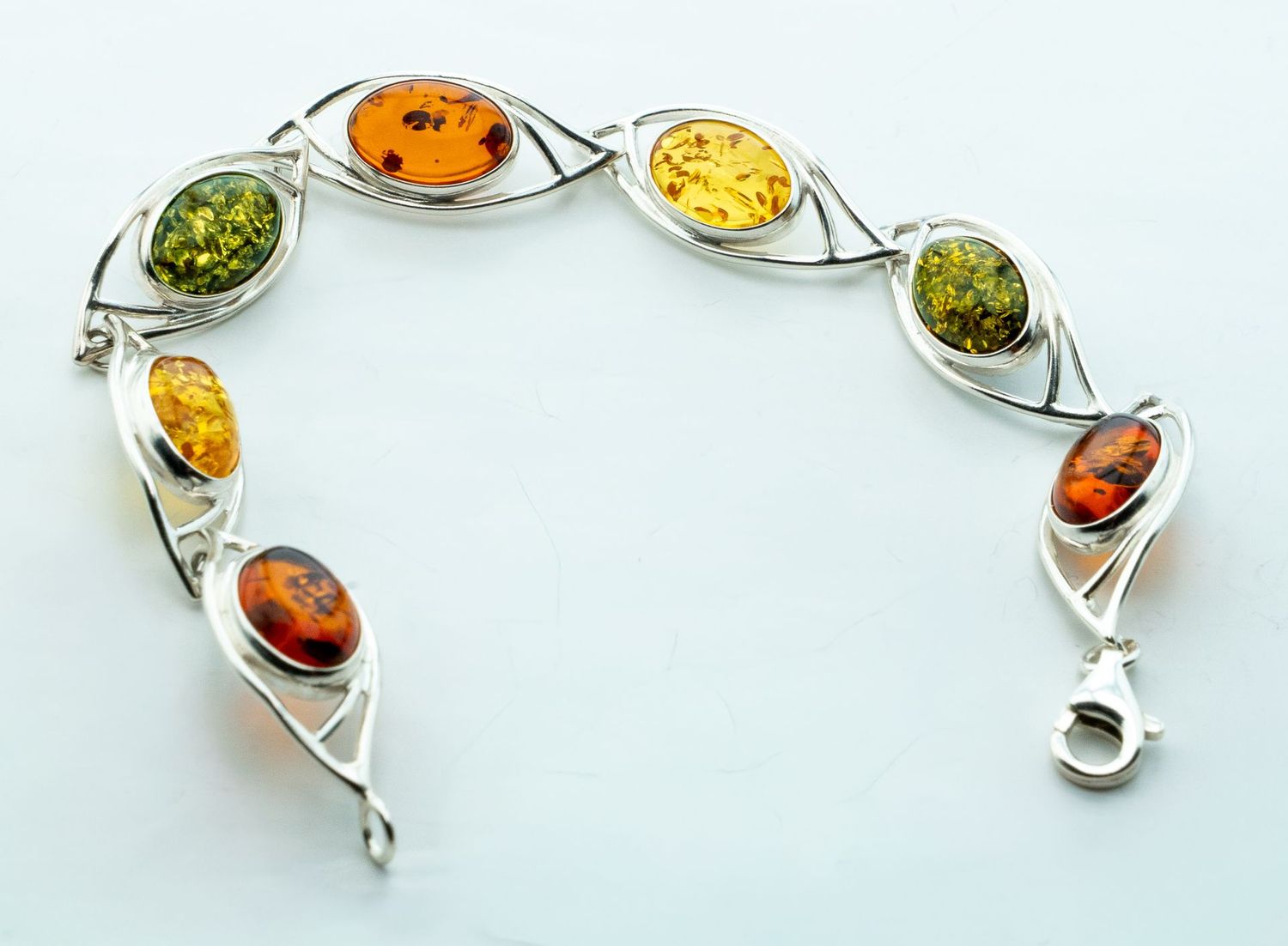 Bernstein Armband mit Silber 925