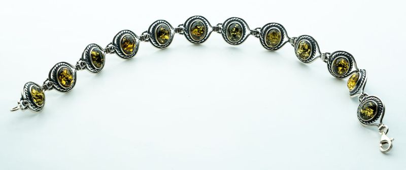 Bernstein Armband mit Silber 925