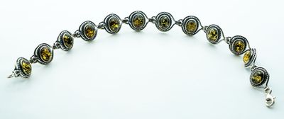 Bernstein Armband mit Silber 925