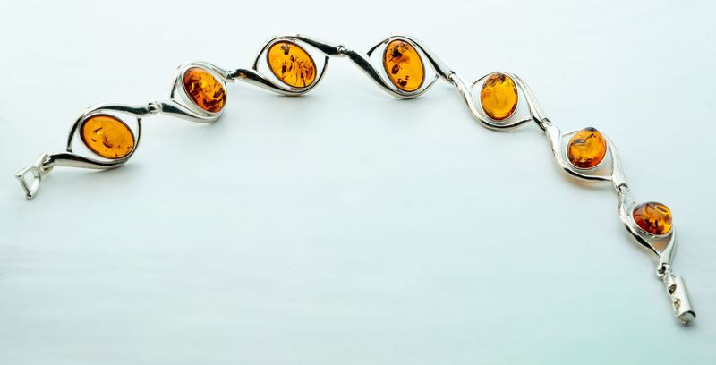 Bernstein Armband mit Silber 925