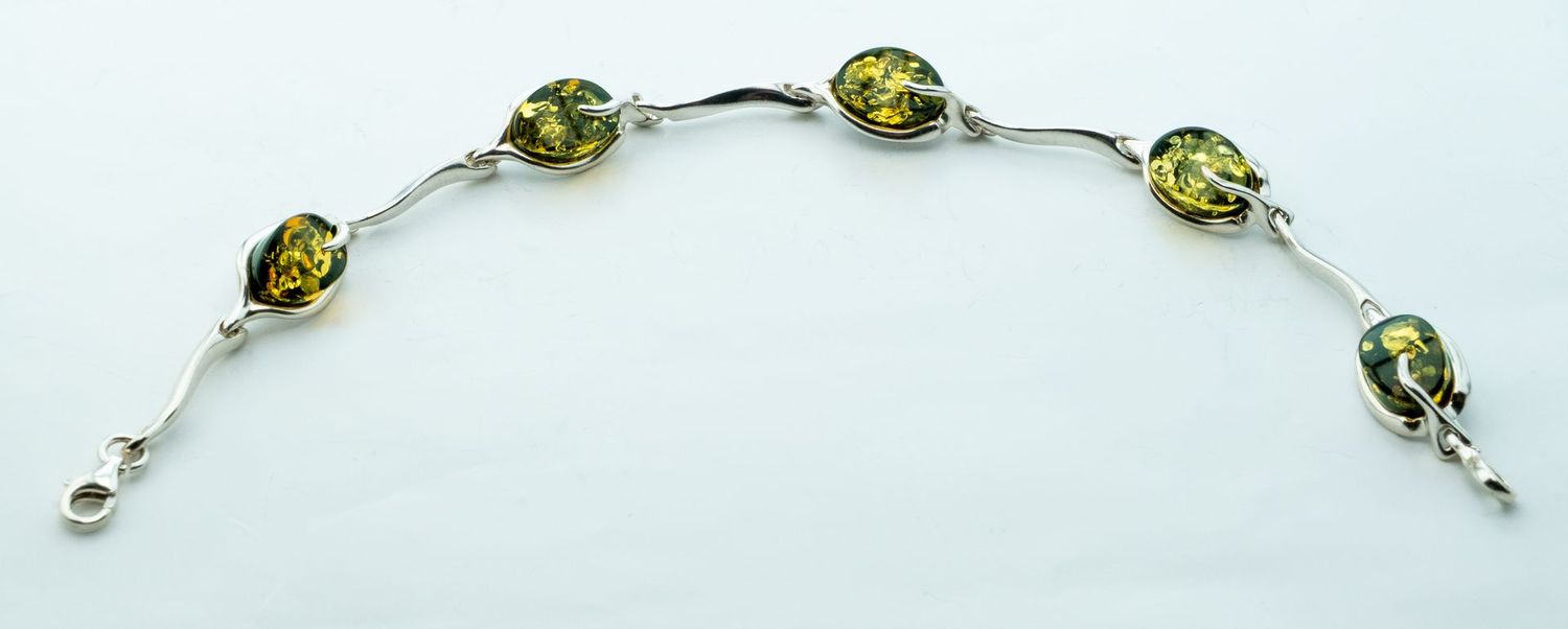 Bernstein Armband mit Silber 925