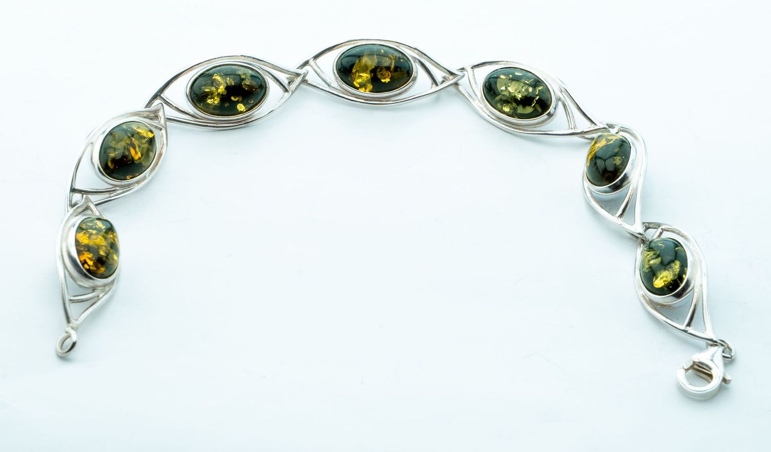 Bernstein Armband mit Silber 925