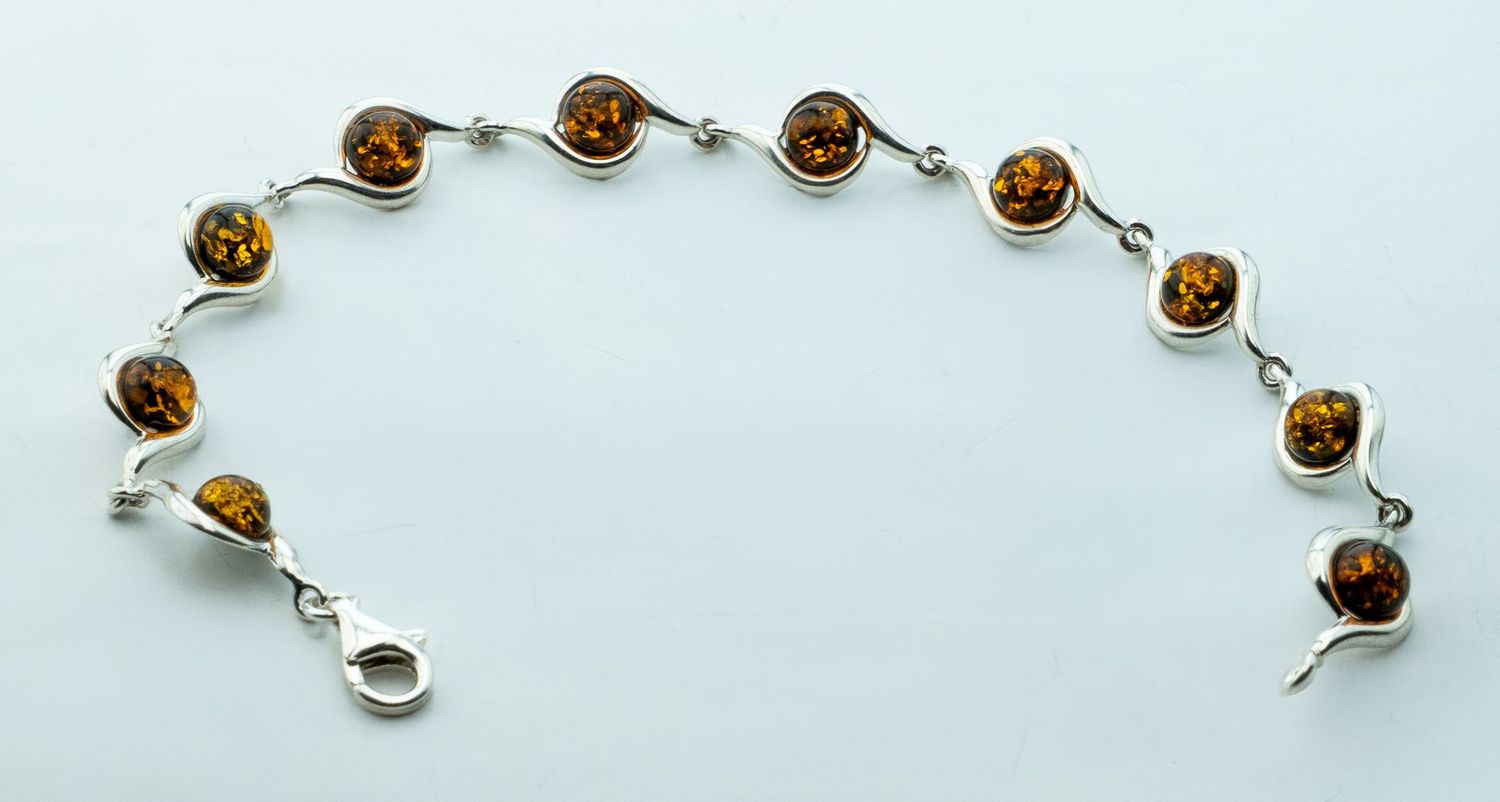 Bernstein Armband mit Silber 925