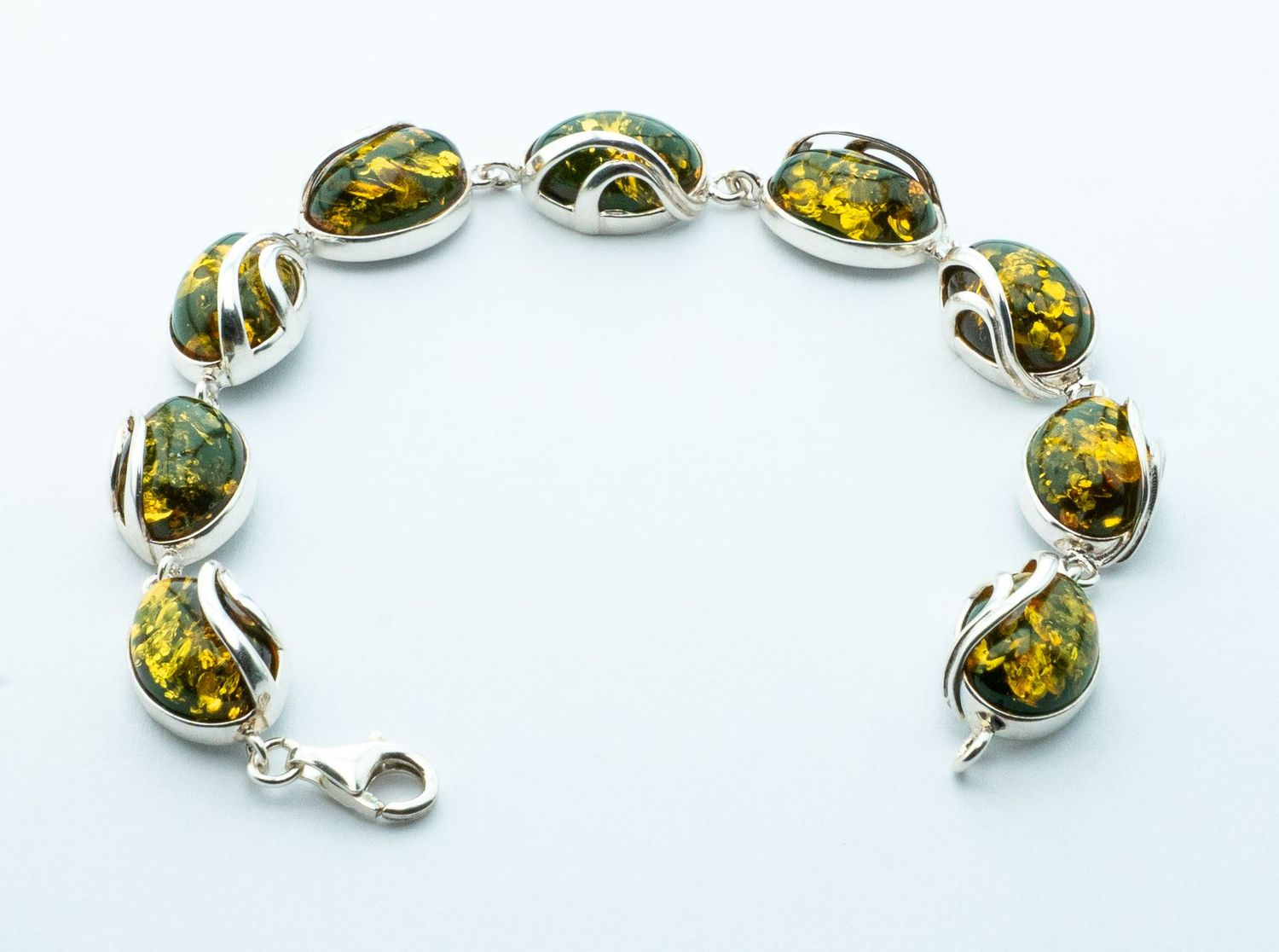 Bernstein Armband mit Silber 925