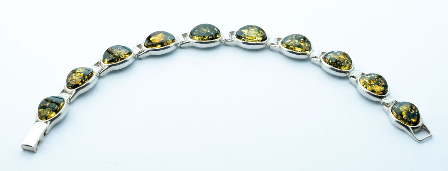 Bernstein Armband mit Silber 925