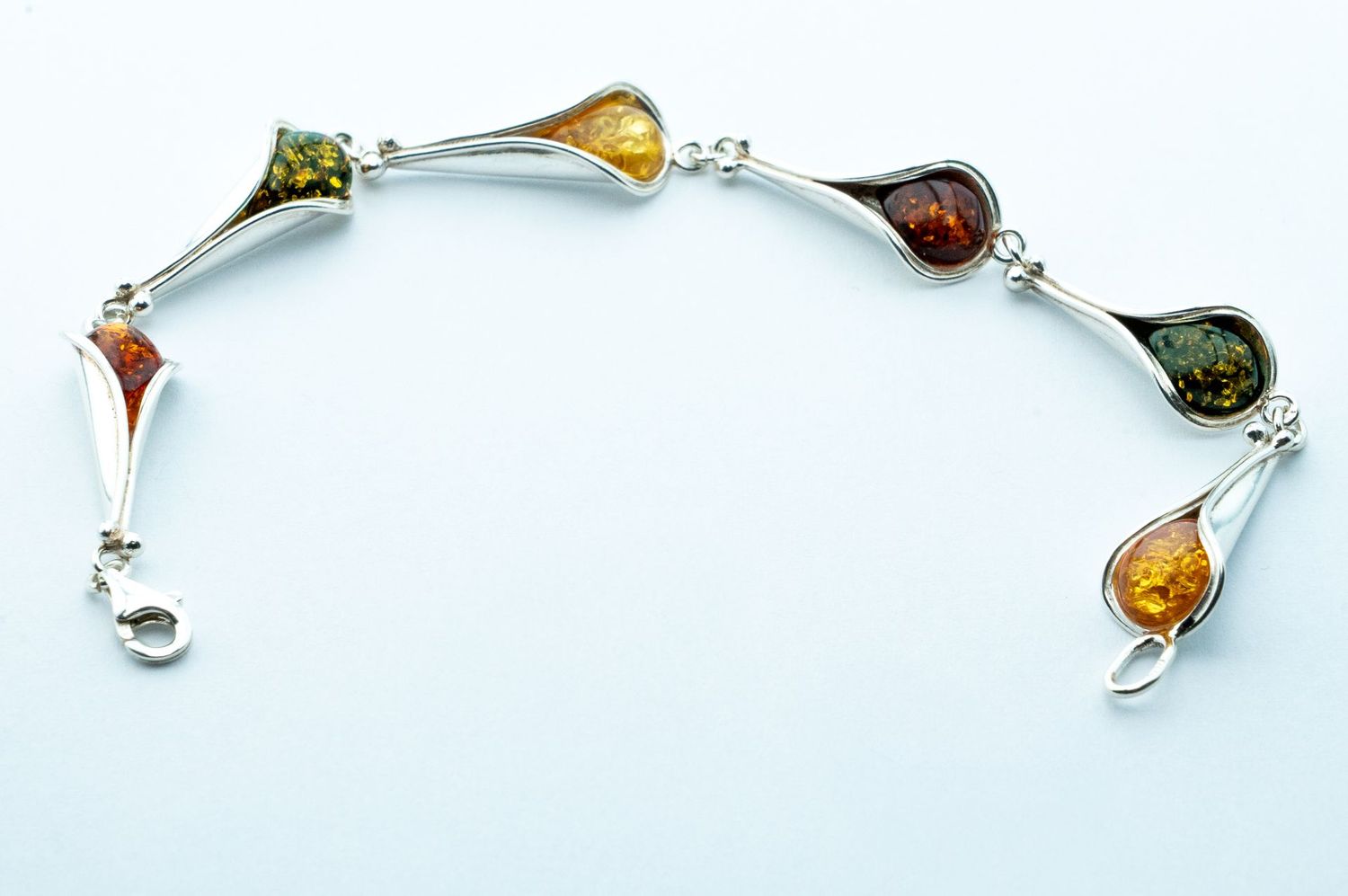 Bernstein Armband mit Silber 925