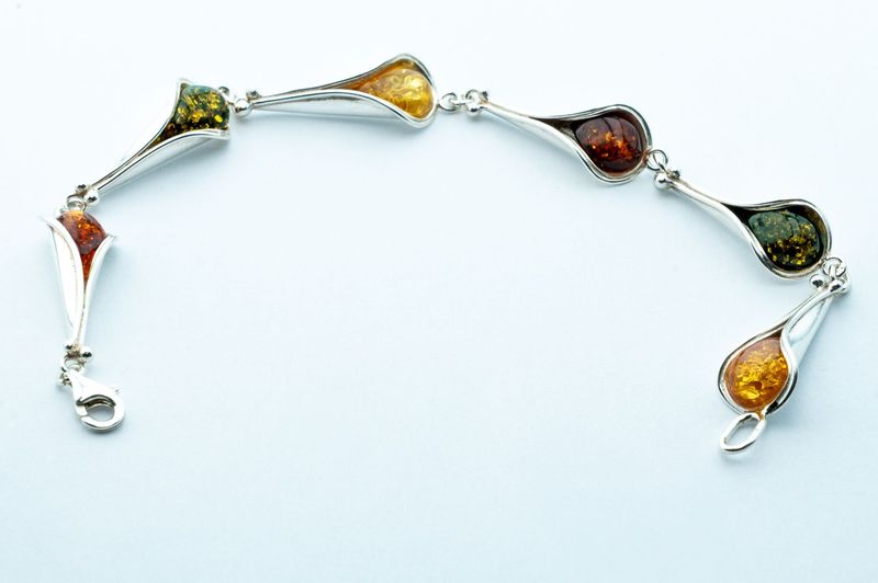 Bernstein Armband mit Silber 925