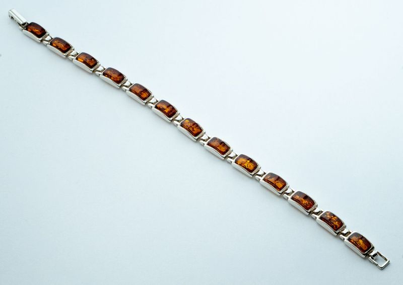 Bernstein Armband mit Silber 925