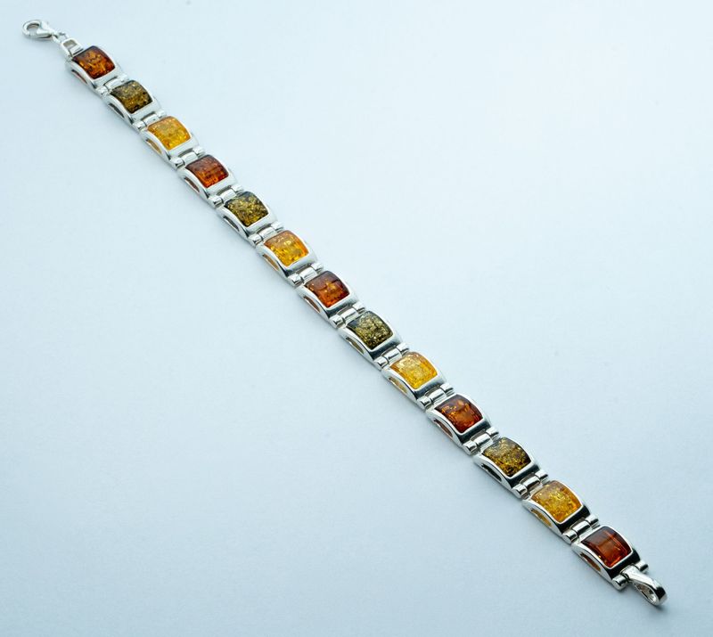 Bernstein Armband mit Silber 925