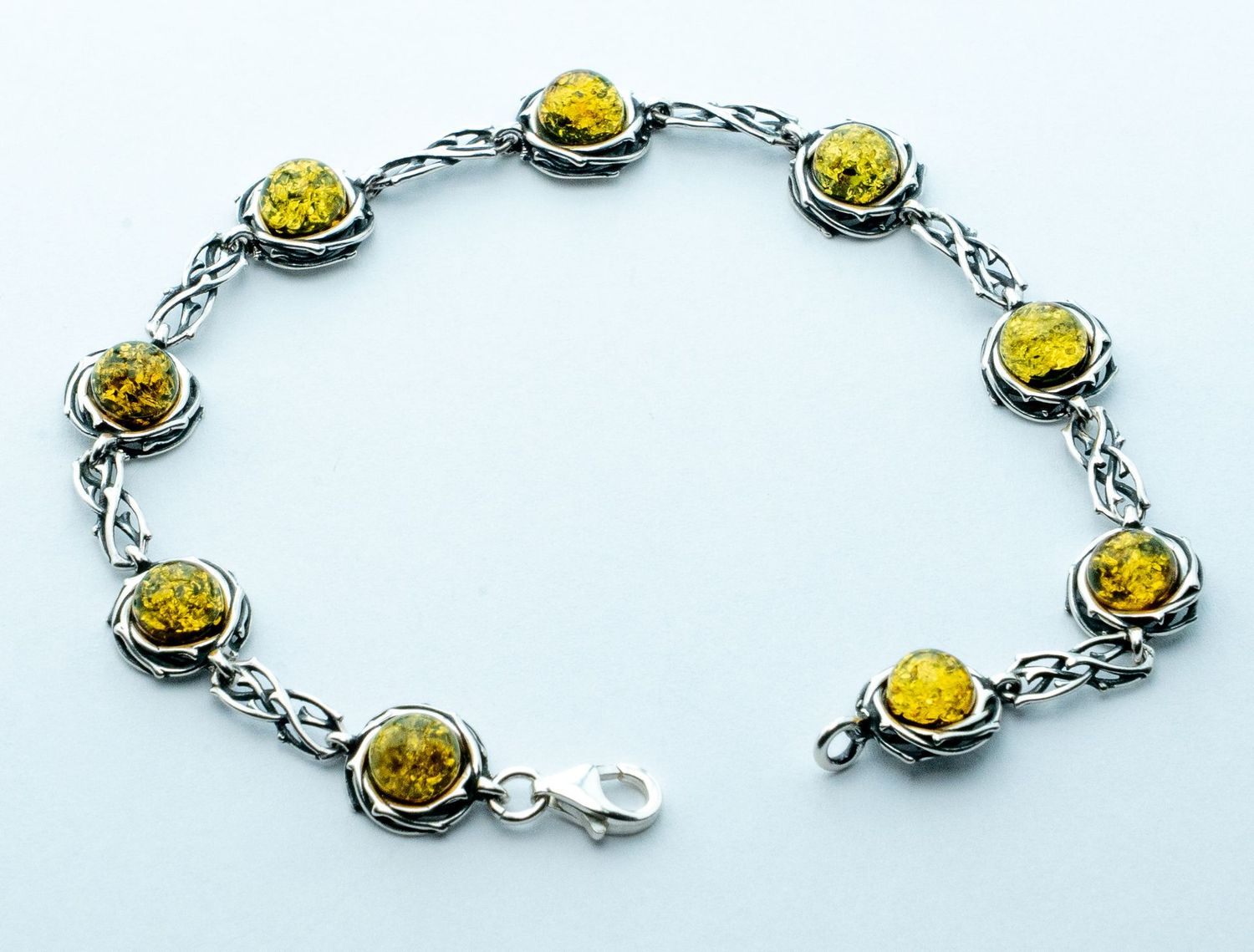 Bernstein Armband mit Silber 925